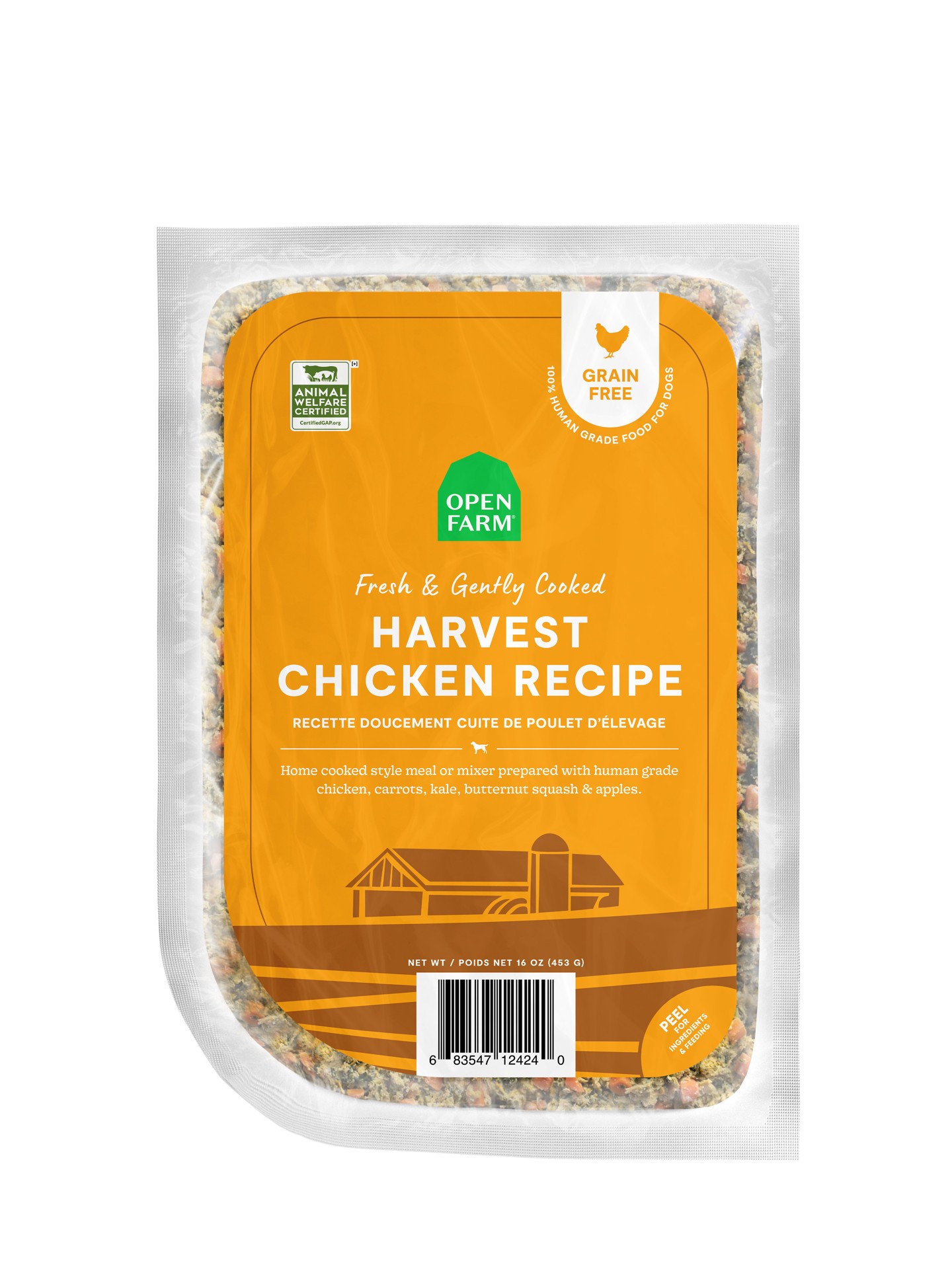 slide 1 of 1, OPEN FARM Harvest Chicken Recipe Gentlly Cooked for Dogs 16 oz, 16 oz