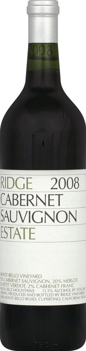 slide 2 of 2, Ridge Vineyards Ridge Estate Cabernet, 750 ml