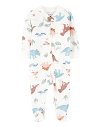 Carter's Carters Baby Dinosaur 2-Way Zip Cotton Sleep & Play Pajamas Multi PRE