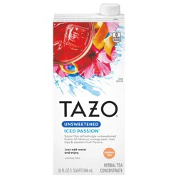 TAZO Unsweetened Iced Passion, Herbal Tea Concentrate, 32 oz