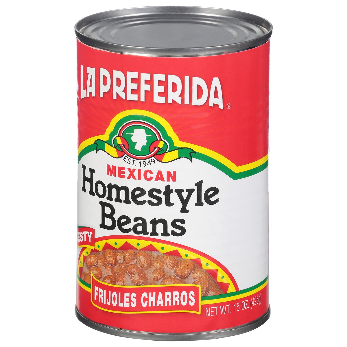 slide 3 of 9, La Preferida Bean Frijole Charros Home Style, 15 oz