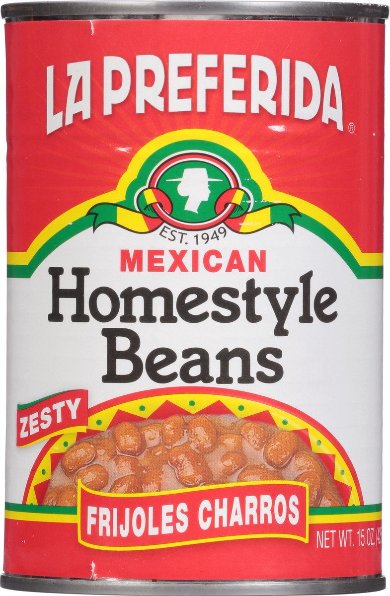 slide 1 of 9, La Preferida Bean Frijole Charros Home Style, 15 oz