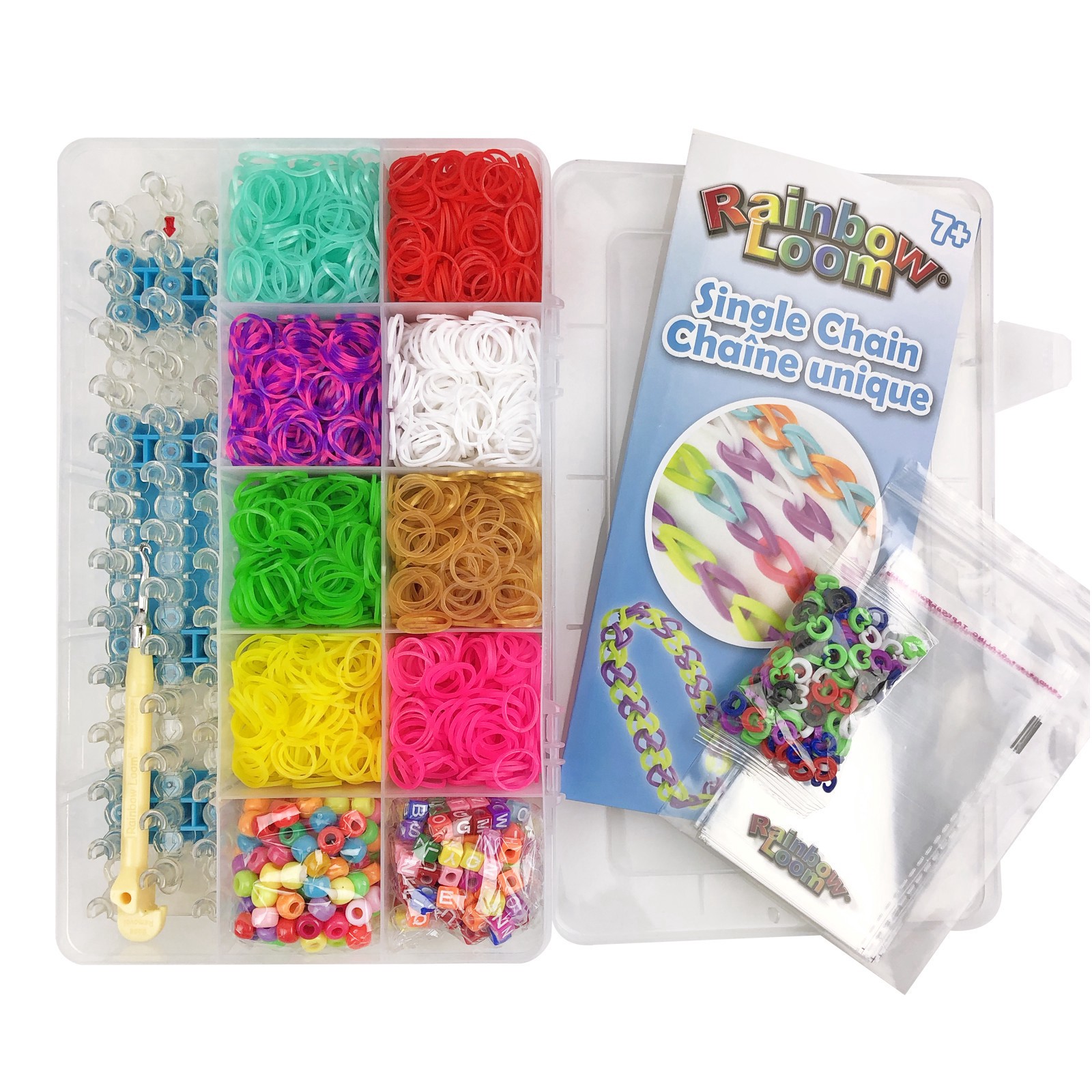 slide 2 of 5, Rainbow Loom Bonus Combo Set, 3,200 bands and 500 bonus beads and clips