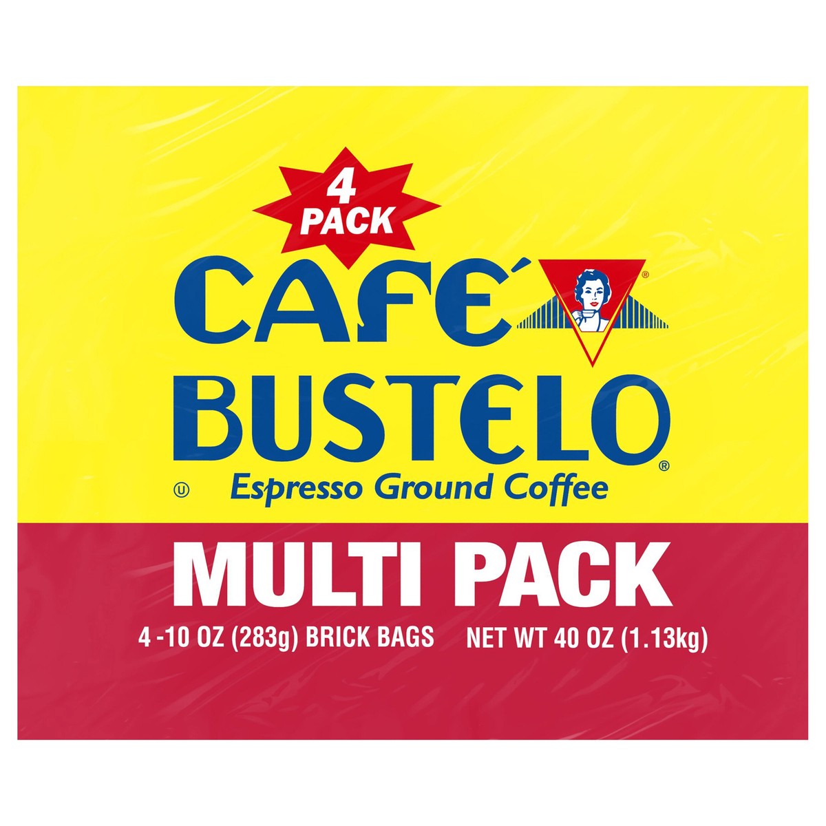 slide 1 of 4, Café Bustelo Cafe Bustelo Espresso Ground Coffee, 10-Ounce Brick, 4-Pack, 4 ct