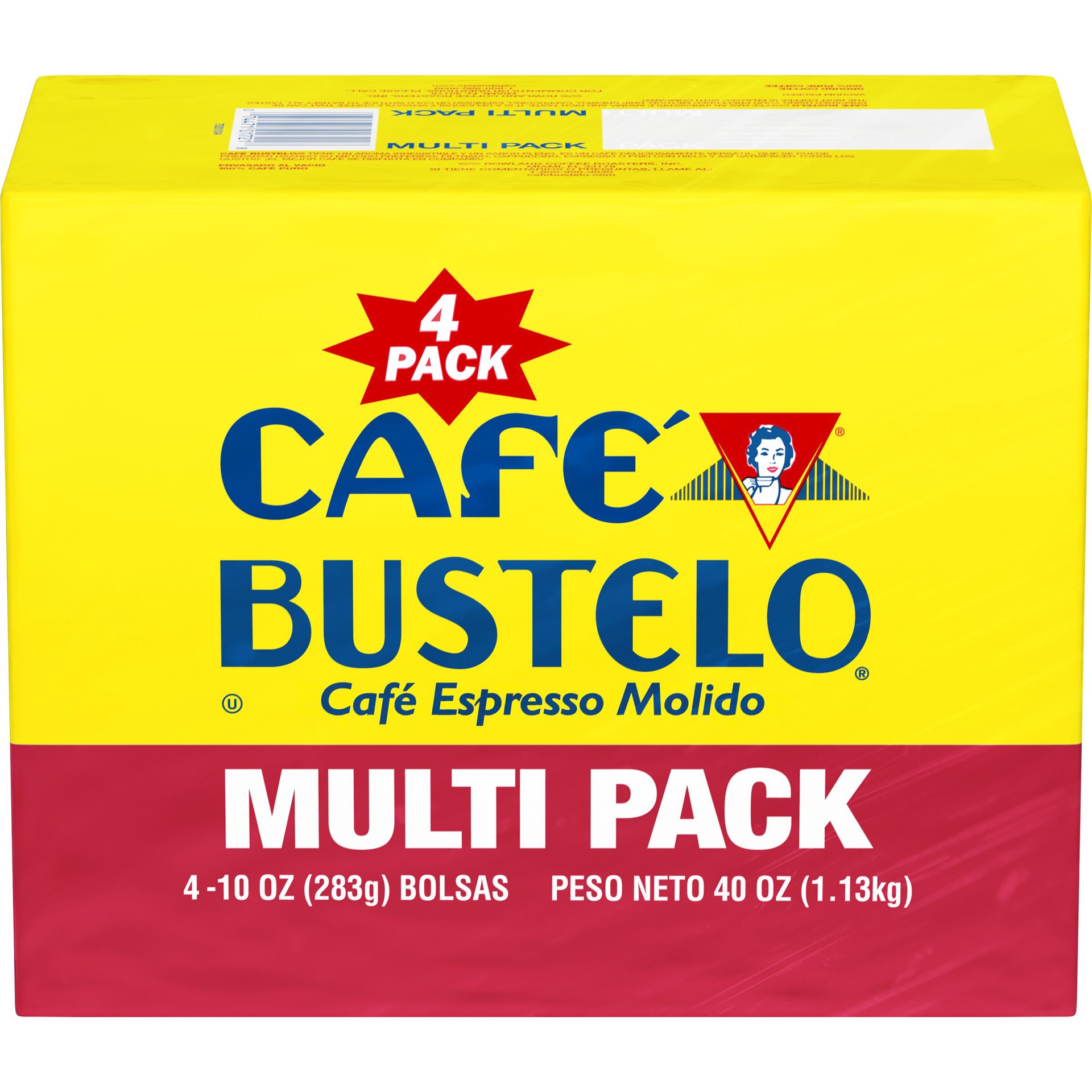 slide 4 of 4, Café Bustelo Cafe Bustelo Espresso Ground Coffee, 10-Ounce Brick, 4-Pack, 4 ct
