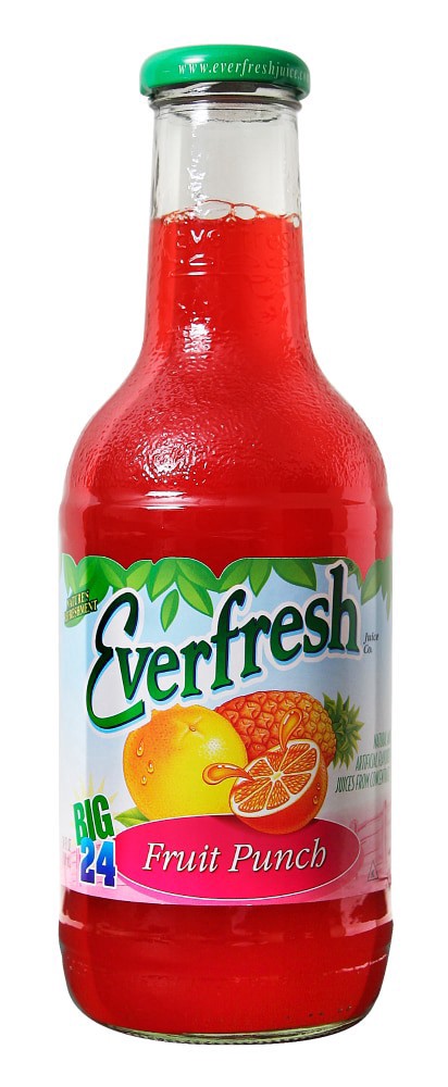 slide 1 of 4, Everfresh Juices From Concentrate, Fruit Punch - 24 oz, 24 oz
