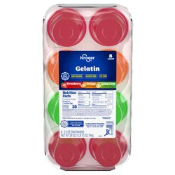 Kroger Gelatin Cups, 8 ct / 3.25 oz