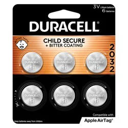 Duracell 2032 3V Lithium Coin Battery, 6/Pack
