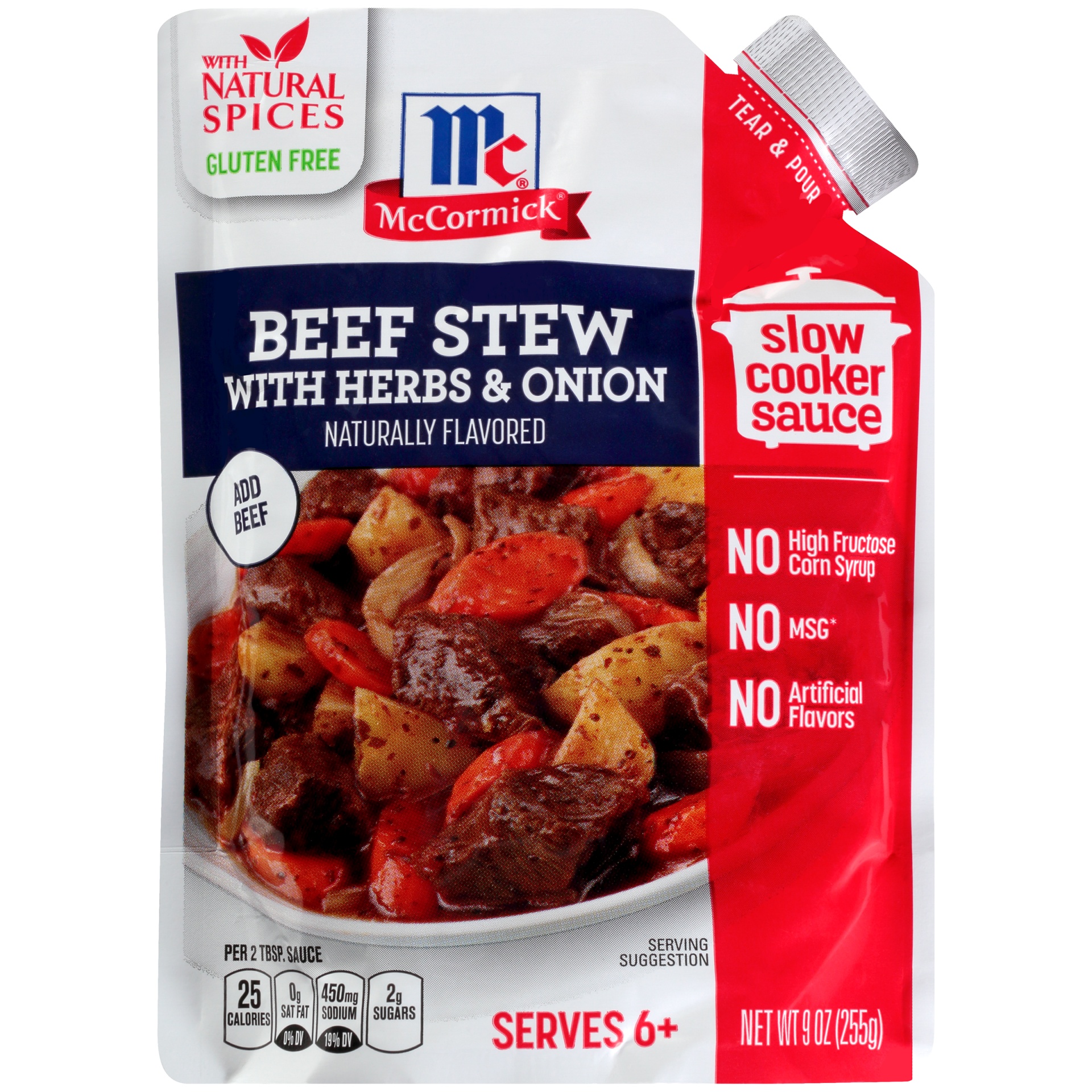 slide 1 of 4, McCormick Slow Cooker Naturally-Flavored Hearty Beef Stew With Herbs & Onions Seasoning Mix, 9 oz