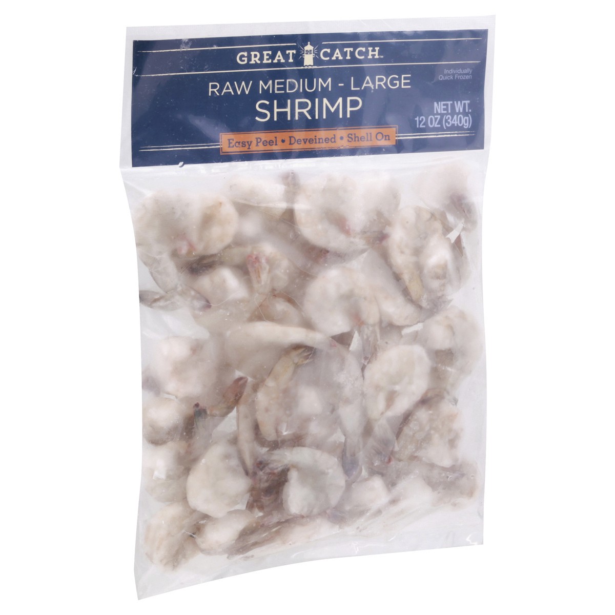 slide 6 of 13, Great Catch Fish Market Medium White Shrimp, 41/60 Count, 12 oz