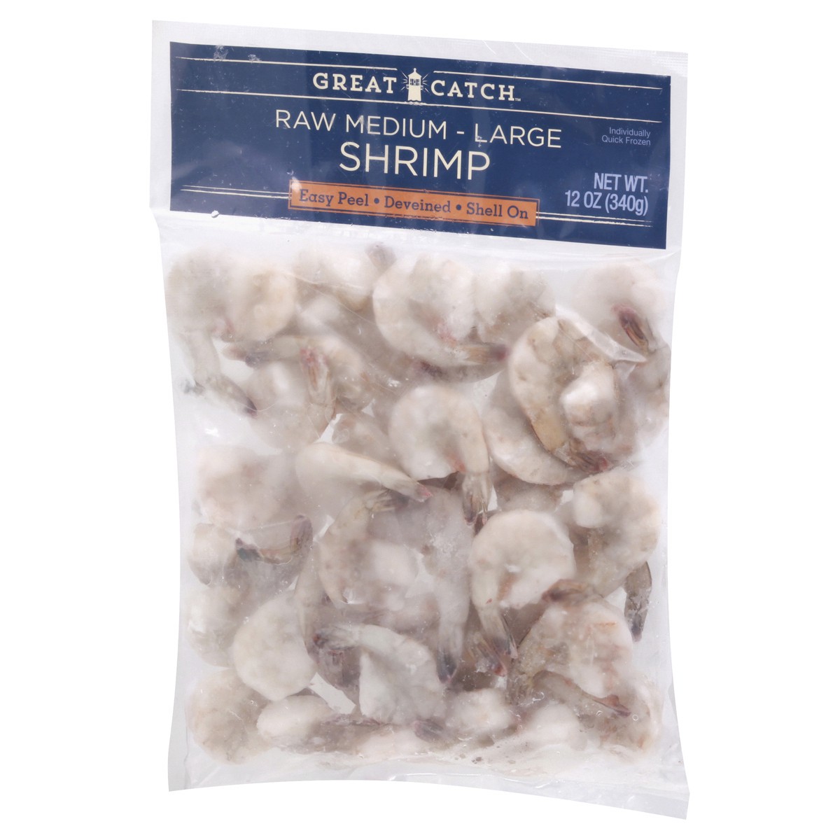 slide 7 of 13, Great Catch Fish Market Medium White Shrimp, 41/60 Count, 12 oz