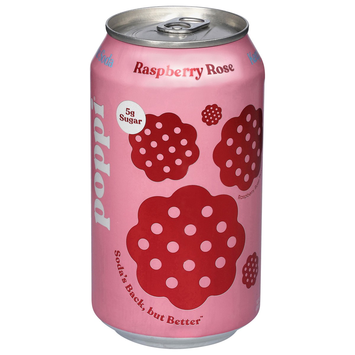 slide 2 of 4, Poppi Soda Probiotc Rspbry Rse 12.000 Fo, 12 fl oz