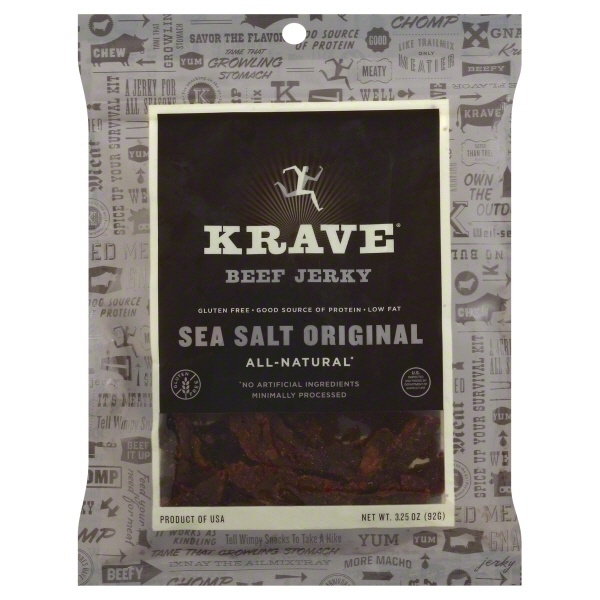 slide 1 of 1, Krave Beef Jerky Sea Salt, 2.7 oz