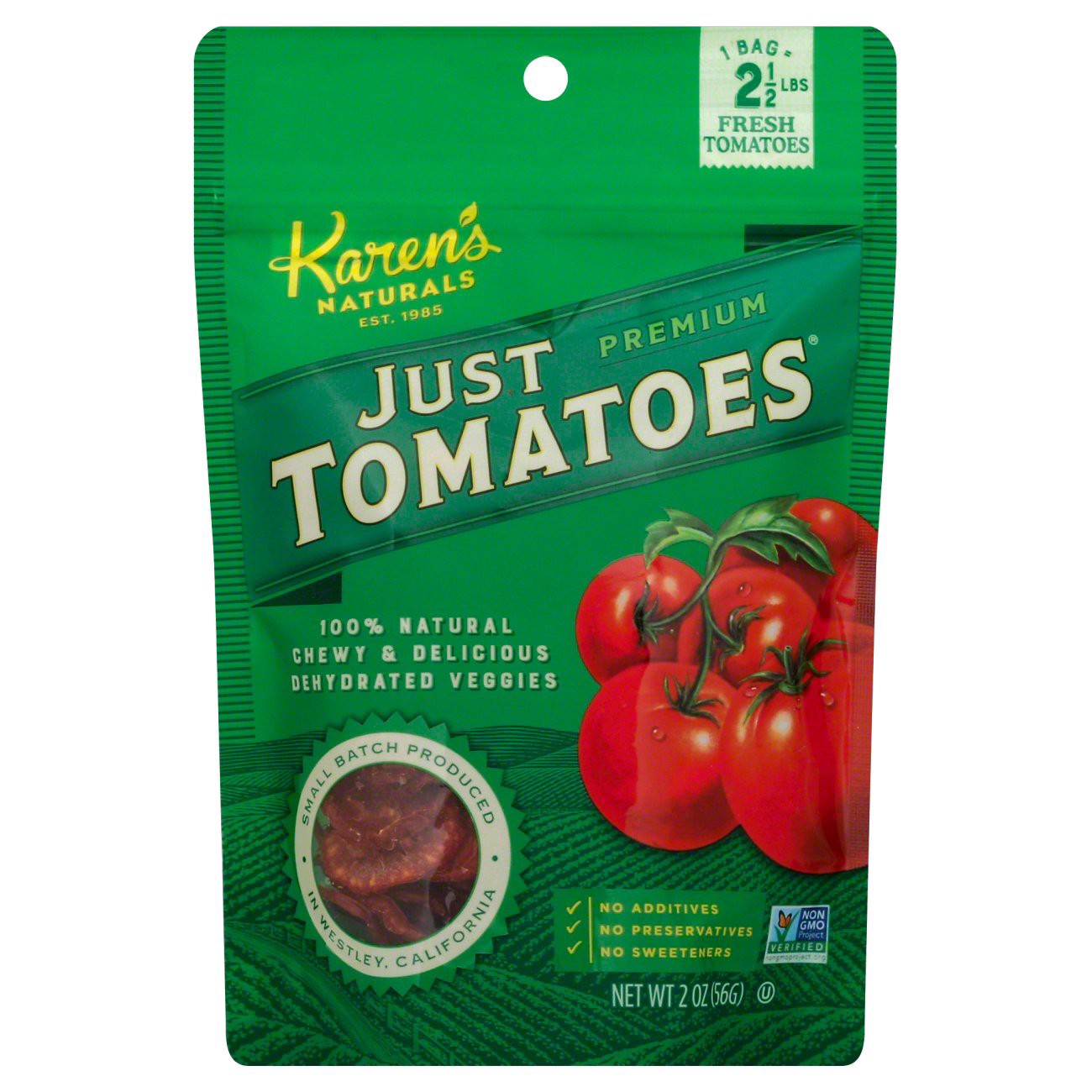 slide 1 of 1, Karen's Naturals Just Tomatoes Premium, 2 oz