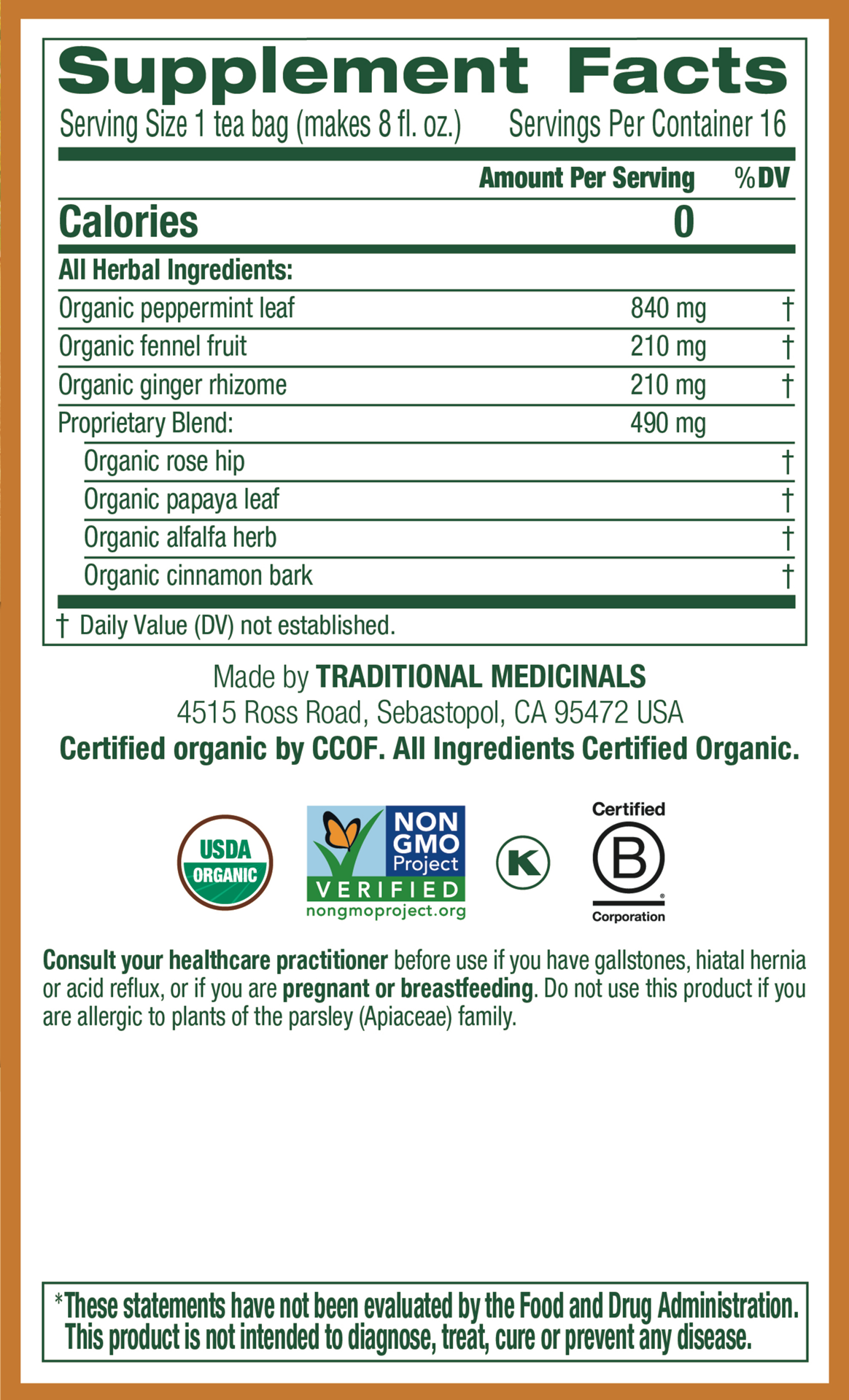 slide 2 of 3, Traditional Medicinals Belly Comfort - 16 ct, 16 ct