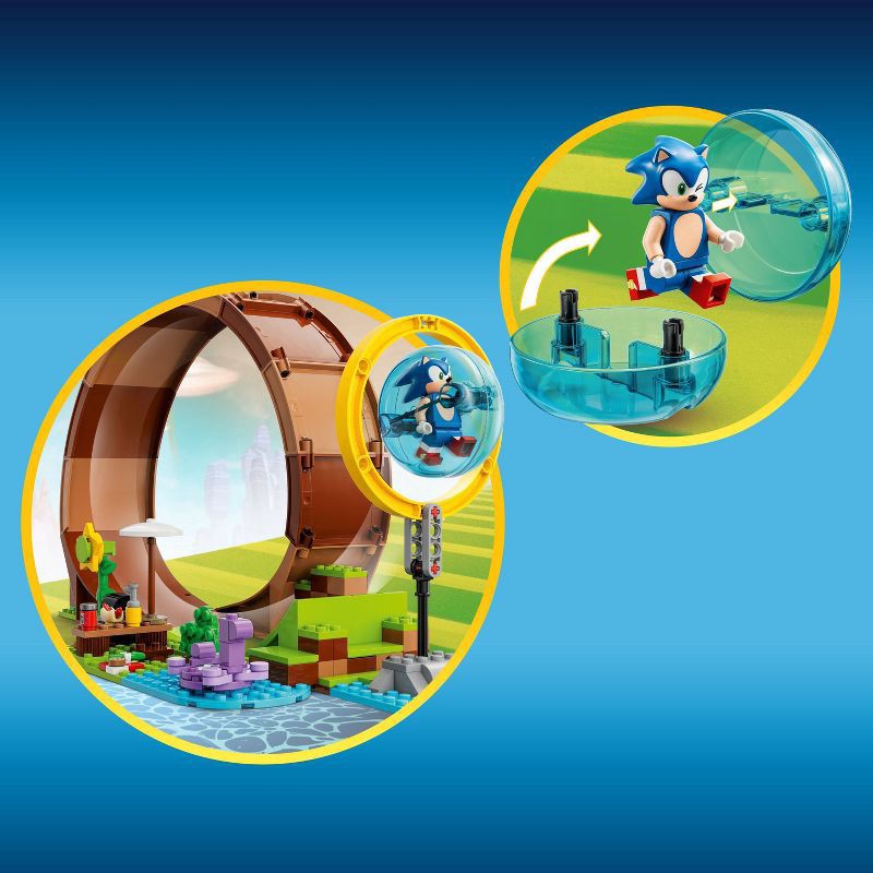 slide 3 of 6, LEGO Sonic the Hedgehog Sonic's Green Hill Zone Loop Challenge Playset 76994, 802 ct