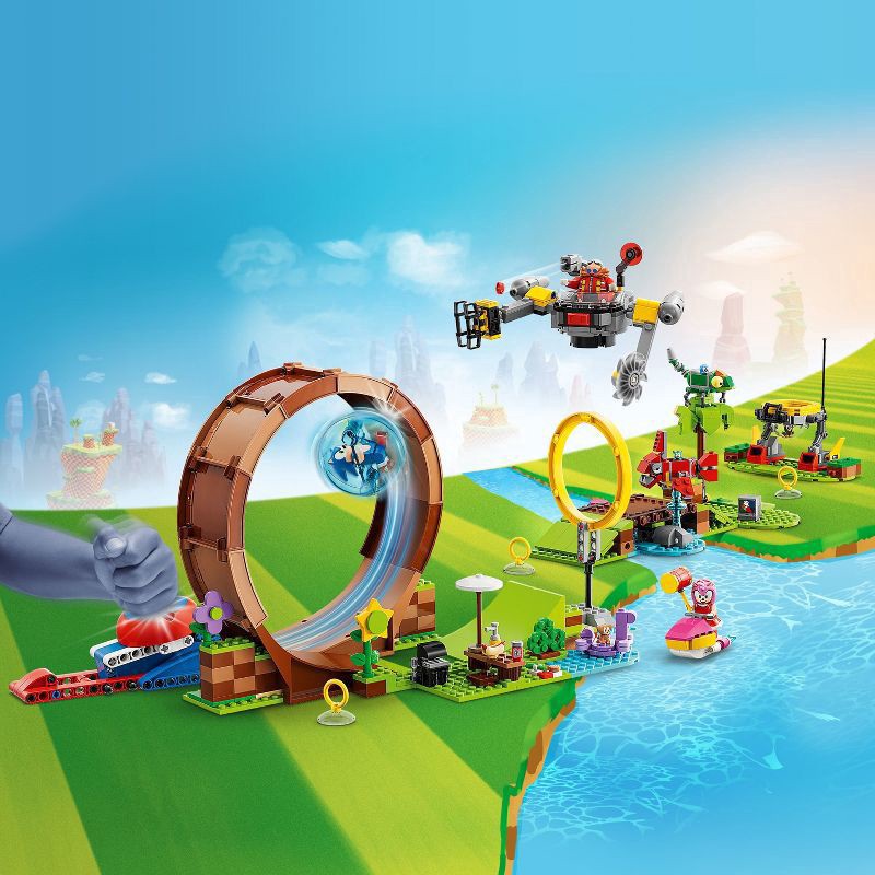 slide 2 of 6, LEGO Sonic the Hedgehog Sonic's Green Hill Zone Loop Challenge Playset 76994, 802 ct