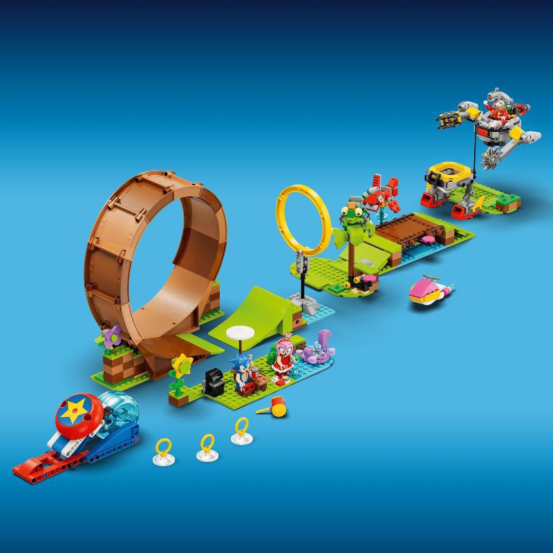 slide 6 of 6, LEGO Sonic the Hedgehog Sonic's Green Hill Zone Loop Challenge Playset 76994, 802 ct