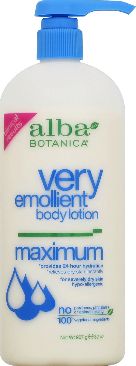 slide 2 of 2, Alba Botanica Very Emollient Dry Skin Body Lotion, 32 oz