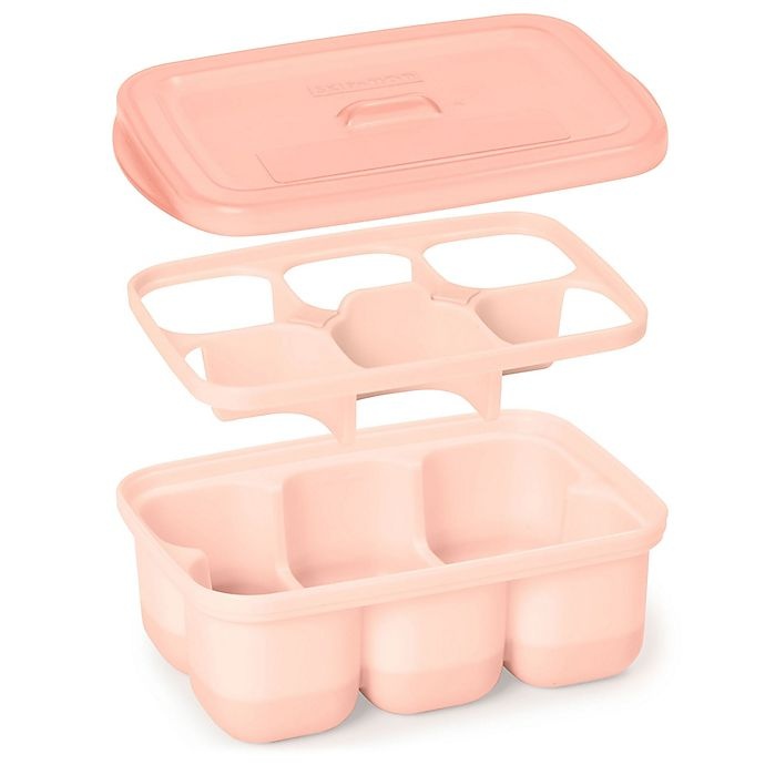 slide 3 of 10, Skip Hop SKIP*HOP Easy-Fill Freezer Trays - Grey/Coral, 2 ct