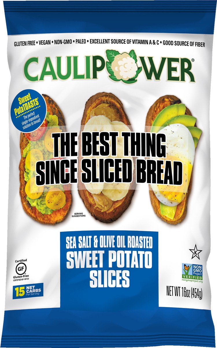 slide 5 of 7, Caulipower Roasted Sea Salt & Olive Oil Sweet Potato Slices 16 oz, 16 oz