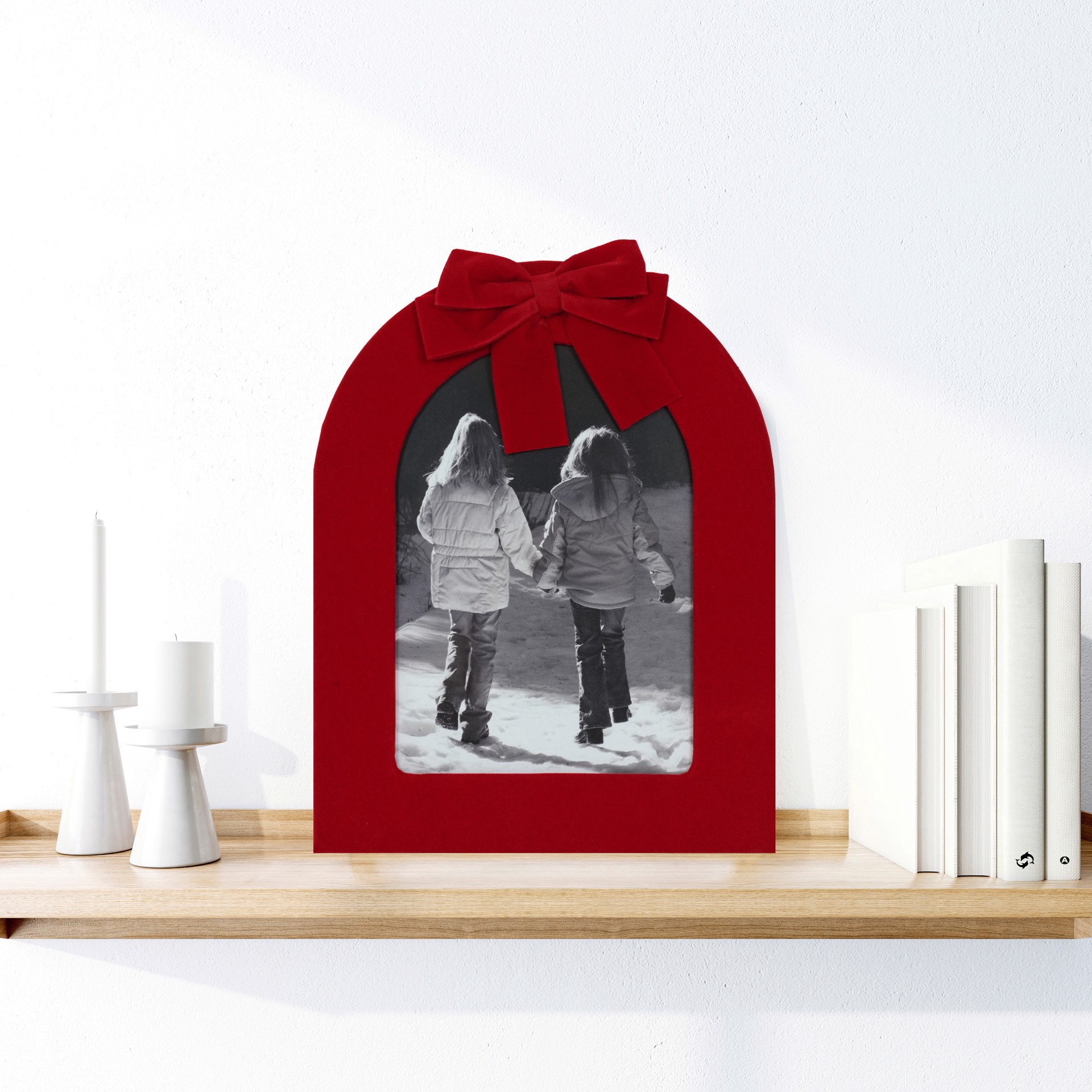 slide 6 of 6, 5" X 7" Velvet Arch With Bow Frame By Studio Decor, 5 in x 7 in