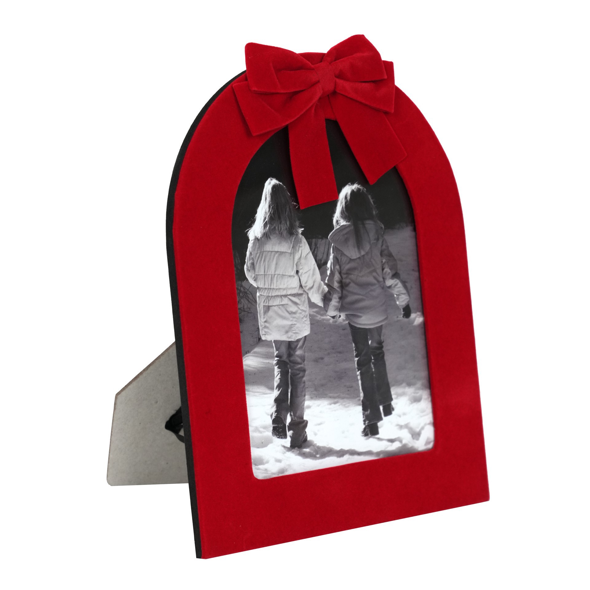 slide 3 of 6, 5" X 7" Velvet Arch With Bow Frame By Studio Decor, 5 in x 7 in