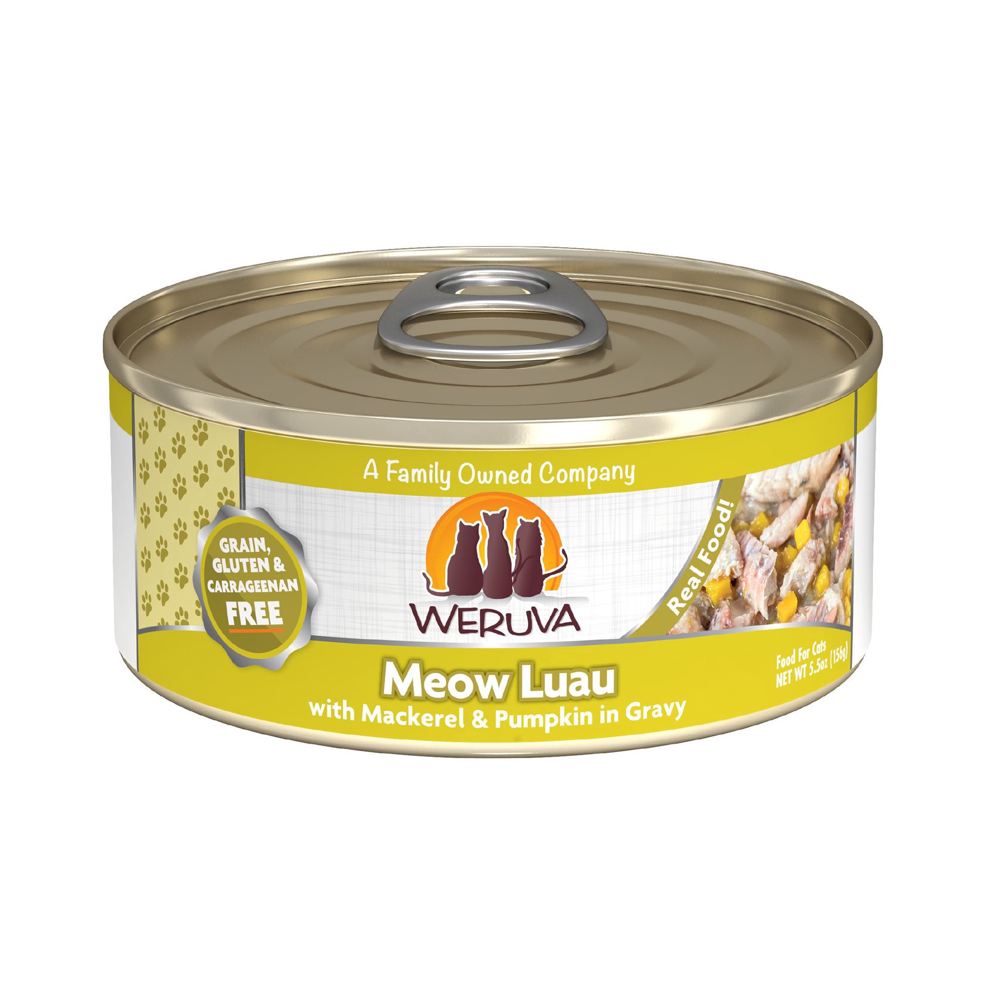slide 1 of 1, Weruva Classics Meow Luau with Mackerel & Pumpkin in Gravy Wet Cat Food, 5.5 oz., 5.5 oz