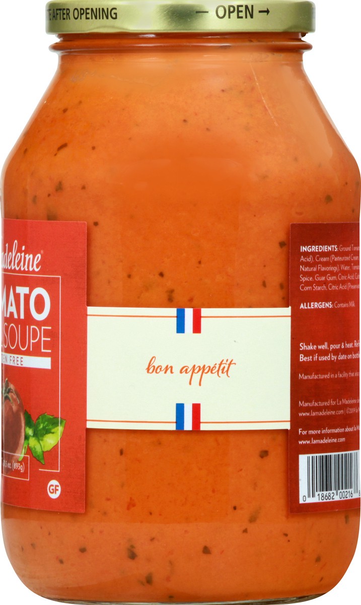 slide 9 of 9, La Madeleine Gluten Free Tomato Basil Soupe 31.5 oz, 31 oz