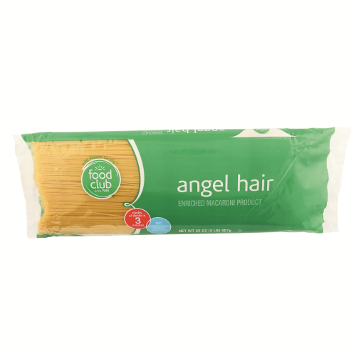 slide 1 of 1, Food Club Enriched Macaroni Product, Angel Hair, 32 oz