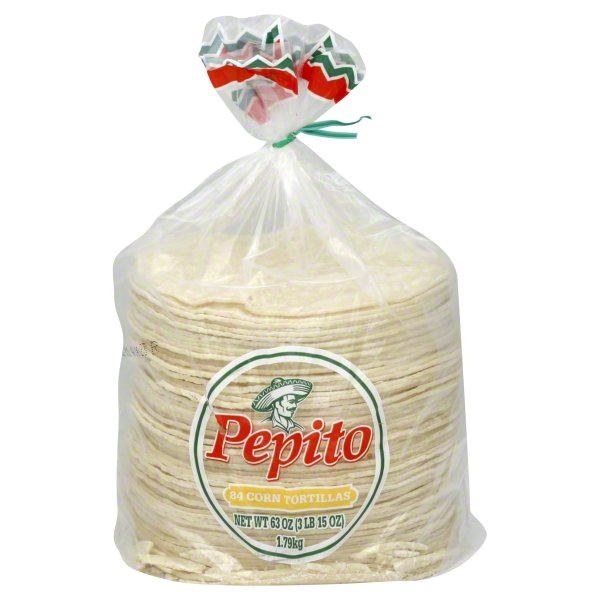 slide 1 of 1, Pepito Corn White Tortilla, 63 oz