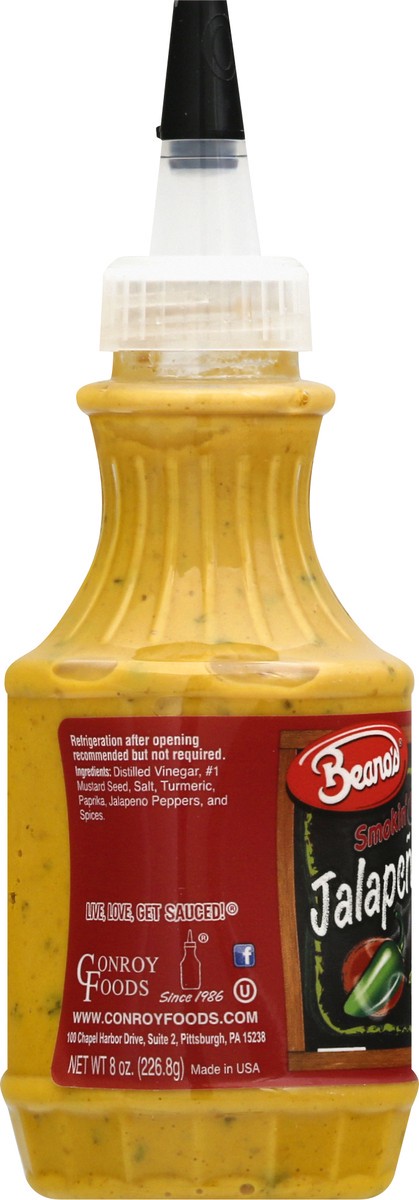 slide 2 of 13, Beano's® patriotic condiments, jalapeño mustard, 8 oz
