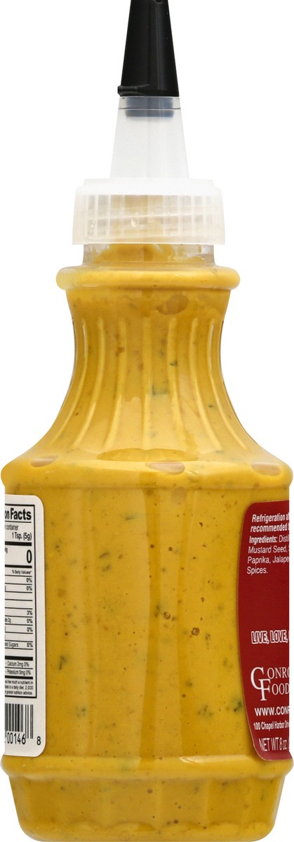 slide 3 of 13, Beano's® patriotic condiments, jalapeño mustard, 8 oz