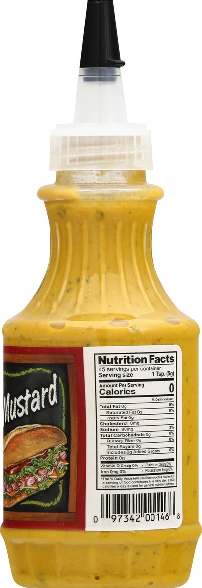 slide 11 of 13, Beano's® patriotic condiments, jalapeño mustard, 8 oz