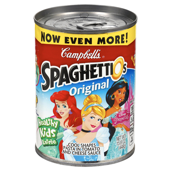 slide 1 of 1, Campbell's Original Disney Princess SpaghettiOs Shapes, 14.2 oz