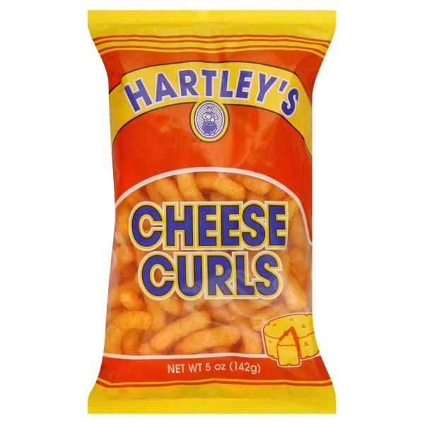 slide 1 of 1, Hartley's Cheese Curls, 5 oz