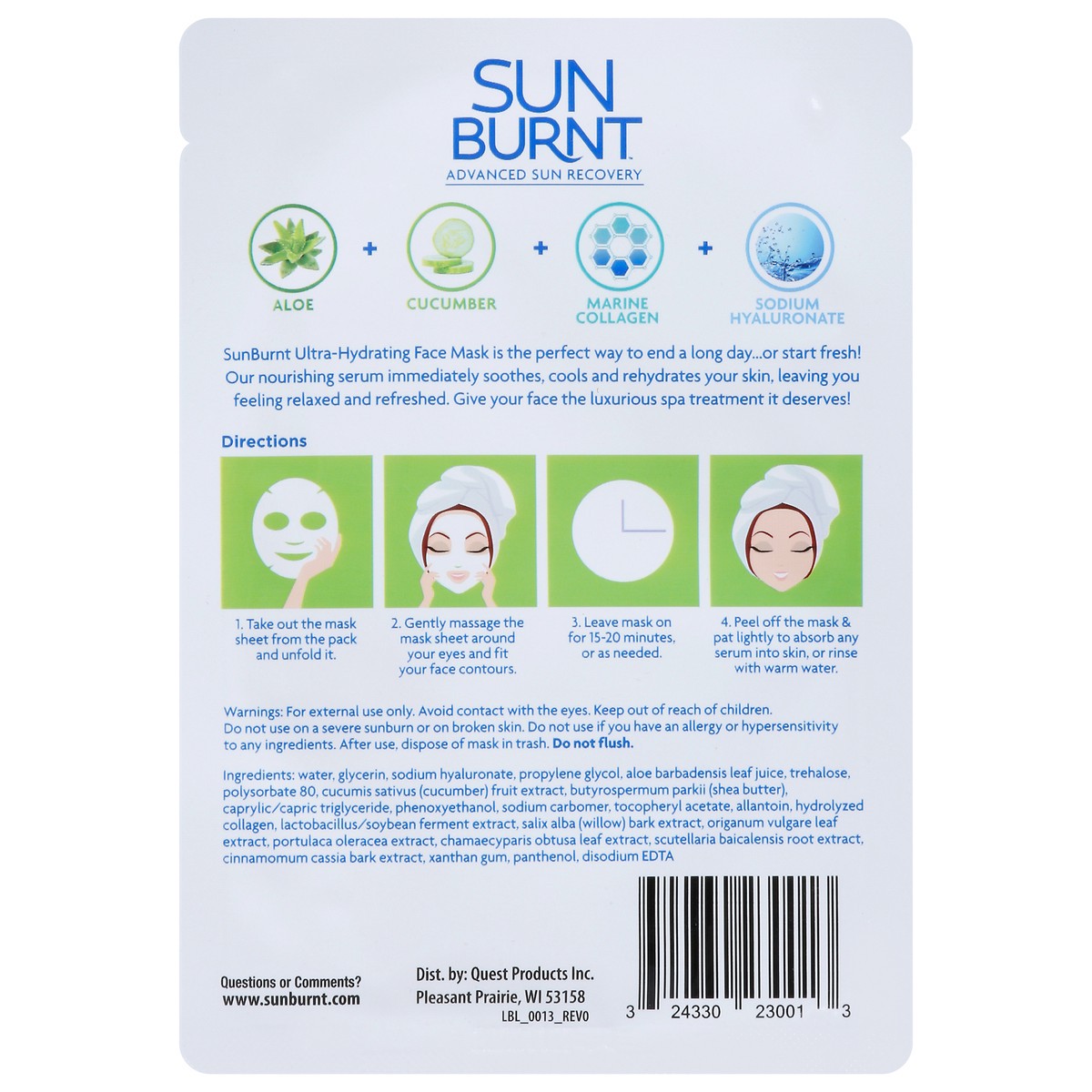 slide 4 of 13, SunBurnt Sun Burnt Ult Hydrate Face Mask, 1 ct