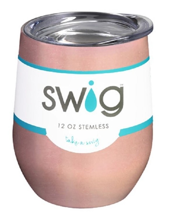 slide 1 of 1, Swig Rose Gold Stemless Wine Cup, 12 oz