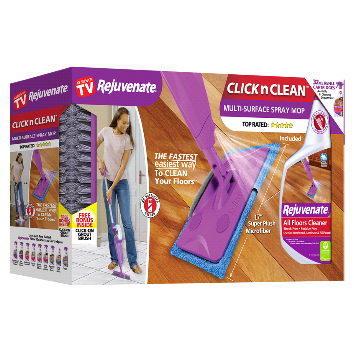 slide 1 of 1, Rejuvenate Click N Clean Multi-Surface Spray Mop System, 1 ct