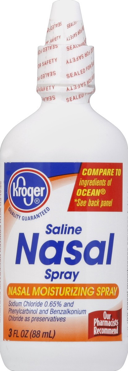 slide 3 of 6, Kroger Saline Nasal Spray, 3 fl oz