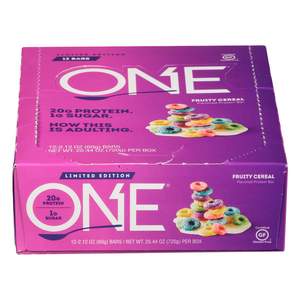 slide 1 of 1, ONE Fruity Cereal Protein Bar 12 ea, 12 ct; 25.44 oz
