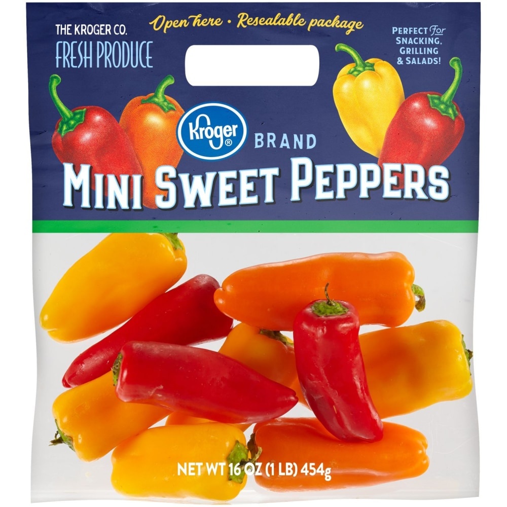 slide 1 of 1, Kroger Mini Sweet Peppers, 16 oz