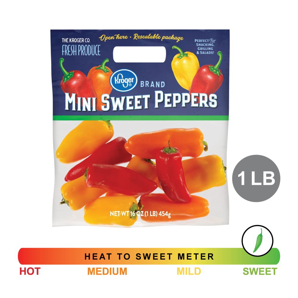 slide 1 of 2, Kroger Mini Sweet Peppers, 16 oz