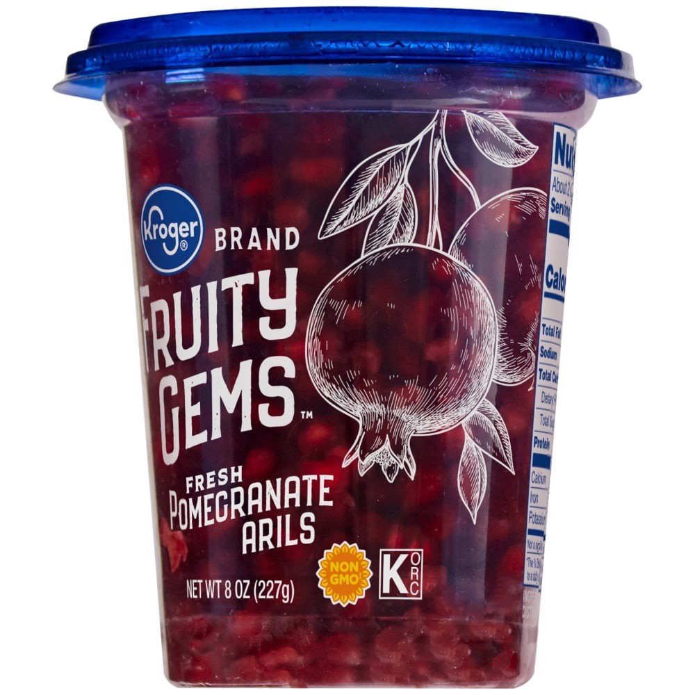 slide 1 of 1, Kroger Fruity Gems Fresh Pomegranate Arils, 8 oz