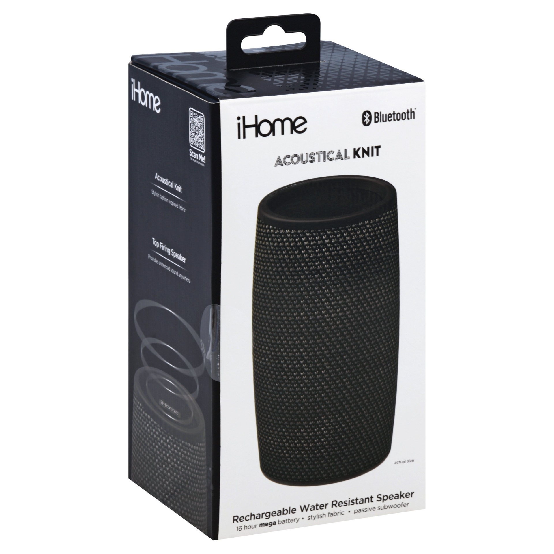 slide 1 of 1, iHome Portable Bluetooth Speaker with Speakerphone & Splashproof Fabric - iBT77V2, 1 ct