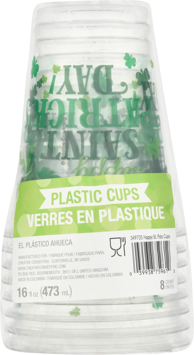 slide 8 of 11, Creative Converting Plastic Cups, Happy St. Pats Cup, 16 Fluid Ounce, 8 Each, 8 ct