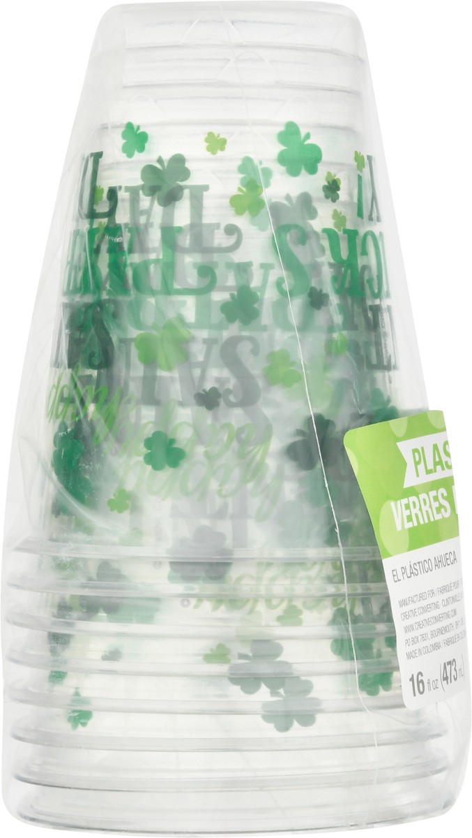 slide 9 of 11, Creative Converting Plastic Cups, Happy St. Pats Cup, 16 Fluid Ounce, 8 Each, 8 ct