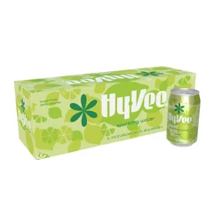 Hy-Vee Sparkling Water, Lime, 12pk
