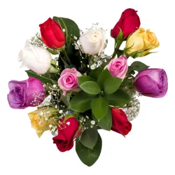 Rainbow Rose Bouquet (Dozen)