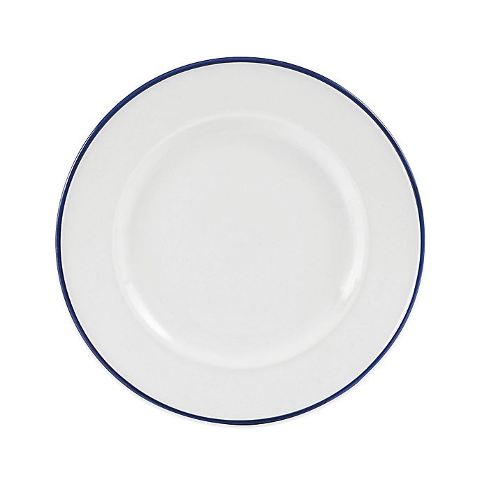 slide 1 of 1, Everyday White by Fitz and Floyd Blue Rim Salad Plate, 1 ct